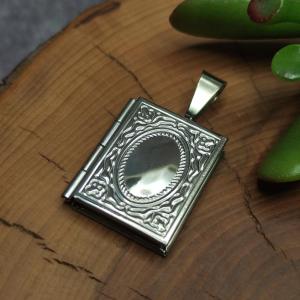 ♡ KNIHA LÁSKY - Otevírací medailon na fotku, romantický vzkaz