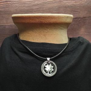 FOUR-LEAF CLOVER - symbol of luck, mirror shine with cubic zircons 2