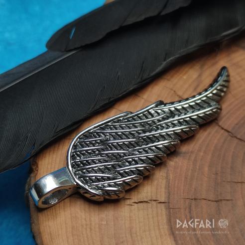 PADLÝ ANDĚL - černěné ocelové křídlo pro rockerky