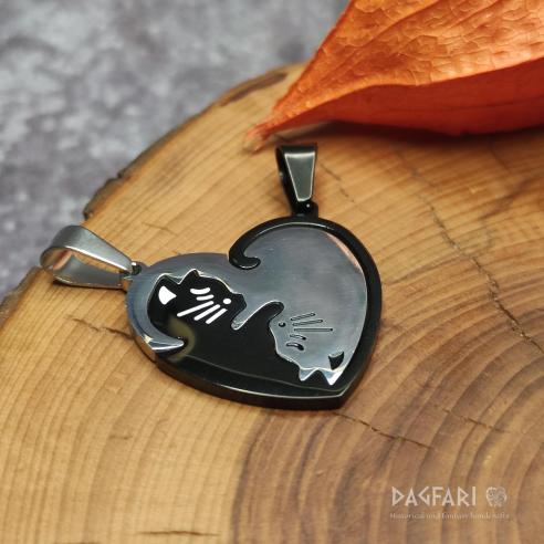 ❤ HERZ JIN A JANG - Katzen für Freunde, schwarz und spiegelblank