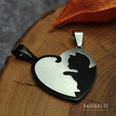 ❤ HERZ JIN A JANG - Katzen für Freunde, schwarz und spiegelblank