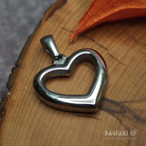❤ HERZ, glatter Anhänger, pausbäckige Linien