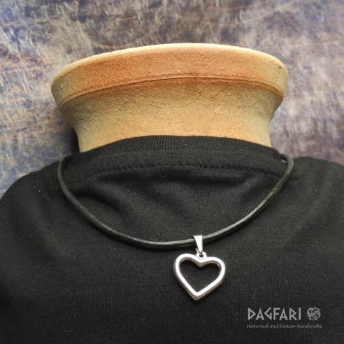 ❤ SRDCE, hladký přívěsek, buclaté linky, chirurgická ocel