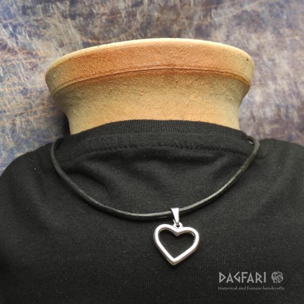 ❤ SRDCE, hladký přívěsek, buclaté linky, chirurgická ocel