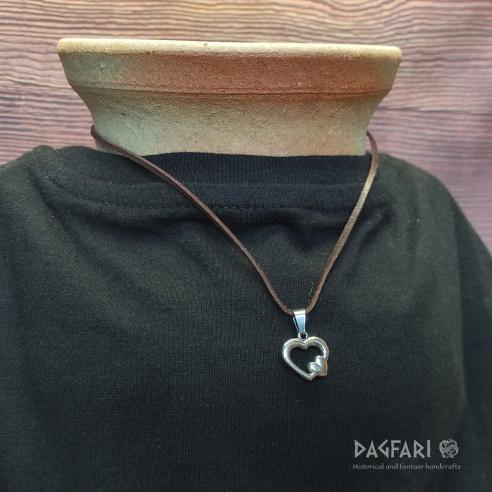 ❤ TWO HEARTS - tiny pendant for lovers and loving