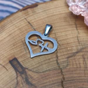 ❤ TLUKOT SRDCE - HEARTBEAT - drobný přívěsek z oceli