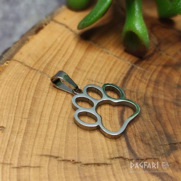 Kleine Anhänger HUND PFOTEN - dünne Linien