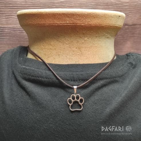 Kleine Anhänger HUND PFOTEN - dünne Linien