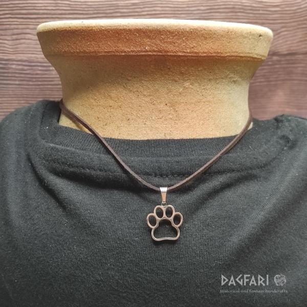 Kleine Anhänger HUND PFOTEN - dünne Linien