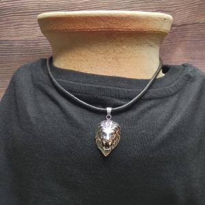 Anhänger LION PATRIOT - brüllender Löwenkopf, Edelstahl 2