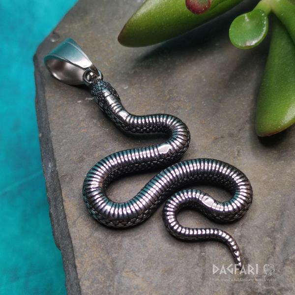 Pendant in the shape of a snake - COLUBROID with smooth scales