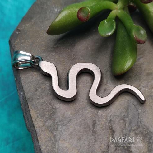 Pendant in the shape of a snake - VIPER with smooth scales